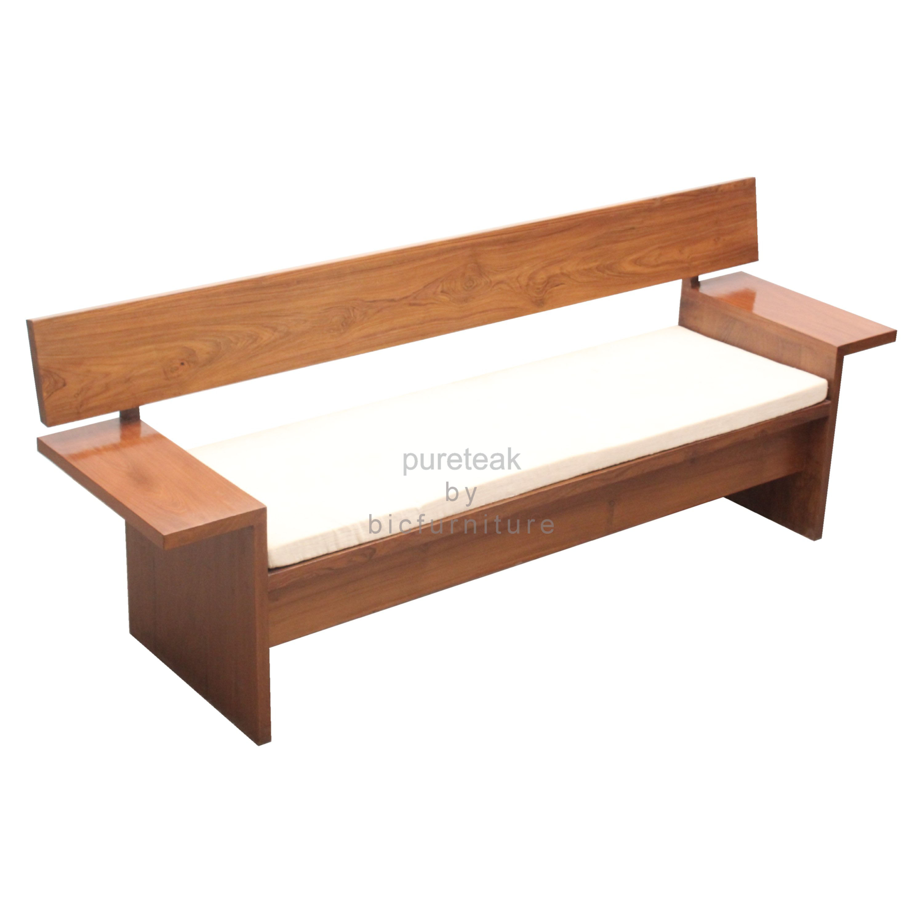 Contemporary Teak Wood Sofa WS 33 Details BIC Furniture India