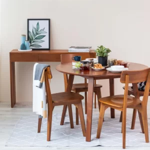 TEAKWOOD 4 SEATER ROUND DINING SET | TWD 166